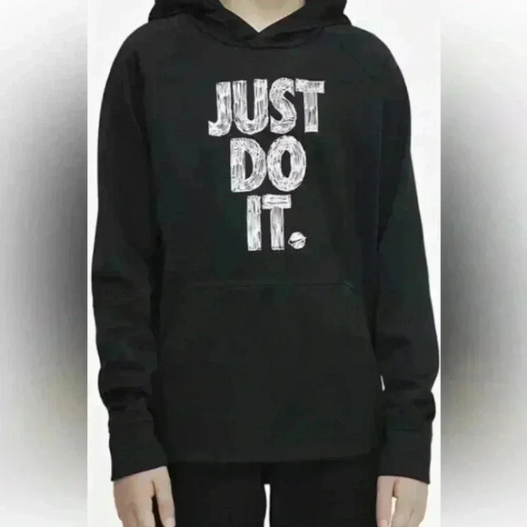 Nike children’s  Funnel Neck Fleece Hoodie in black Size  xl - Picture 1 of 5